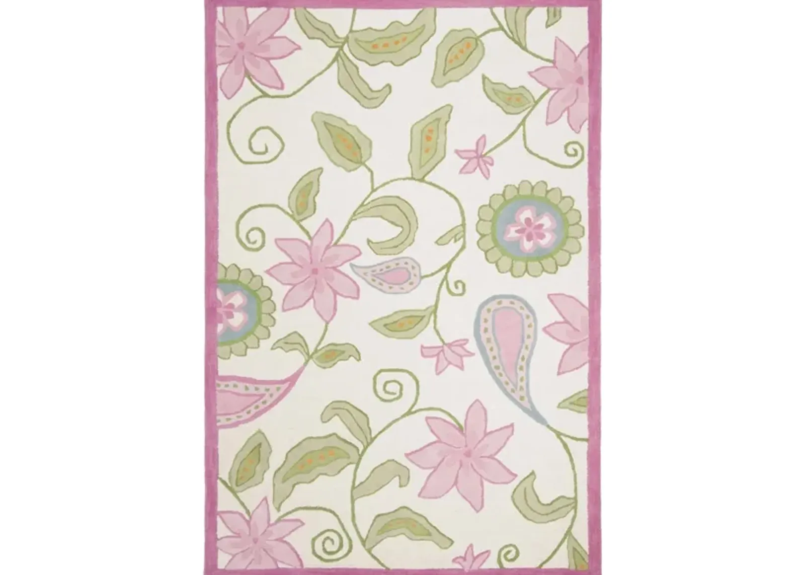 Arlequin Kid's Rug in Ivory/Pink by Safavieh