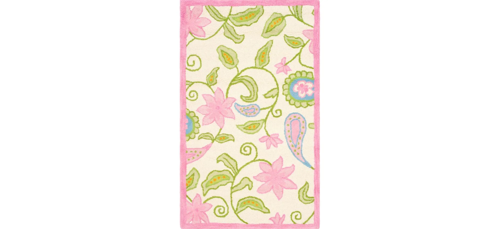 Arlequin Kid's Rug in Ivory/Pink by Safavieh