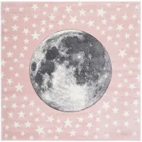 Carousel Earth Kids Area Rug in Pink & Gray by Safavieh