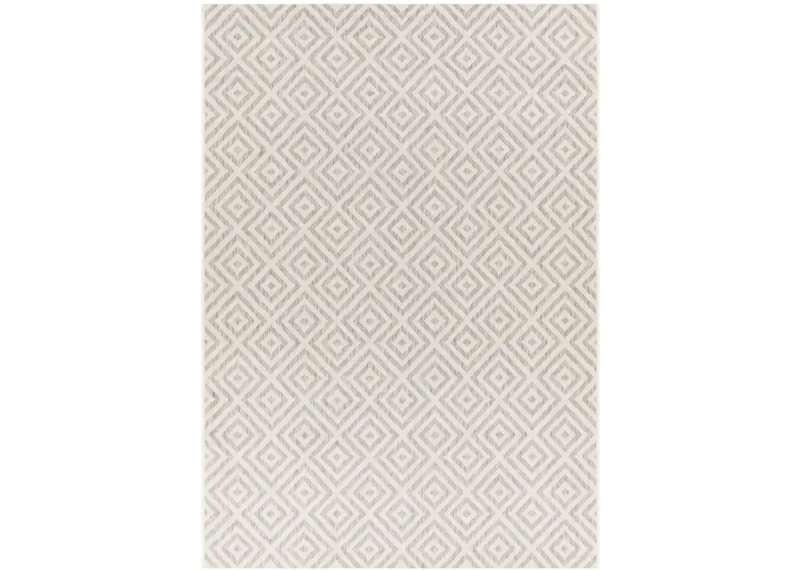 Eagean Diamond Indoor/Outdoor Area Rug in Light Sage, Gray, Light Beige by Surya