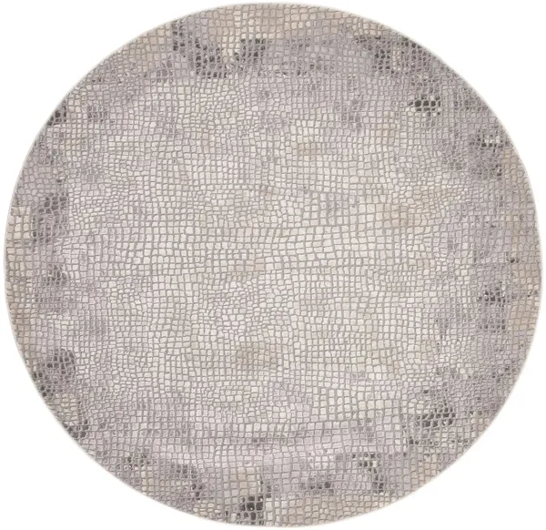 Nicki Round Area Rug in Taupe; Gray by Safavieh