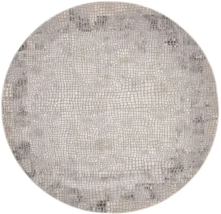 Nicki Round Area Rug in Taupe; Gray by Safavieh