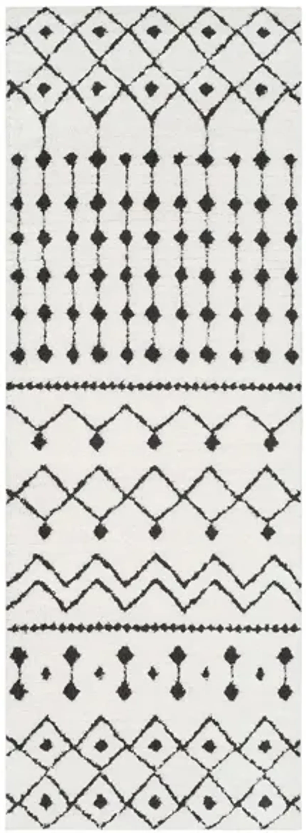 Casablanca Shag Rug in Black, Charcoal, White by Surya