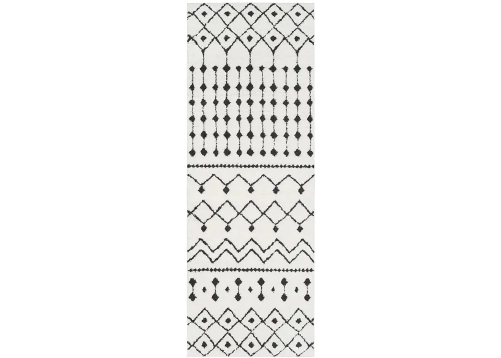 Casablanca Shag Rug in Black, Charcoal, White by Surya