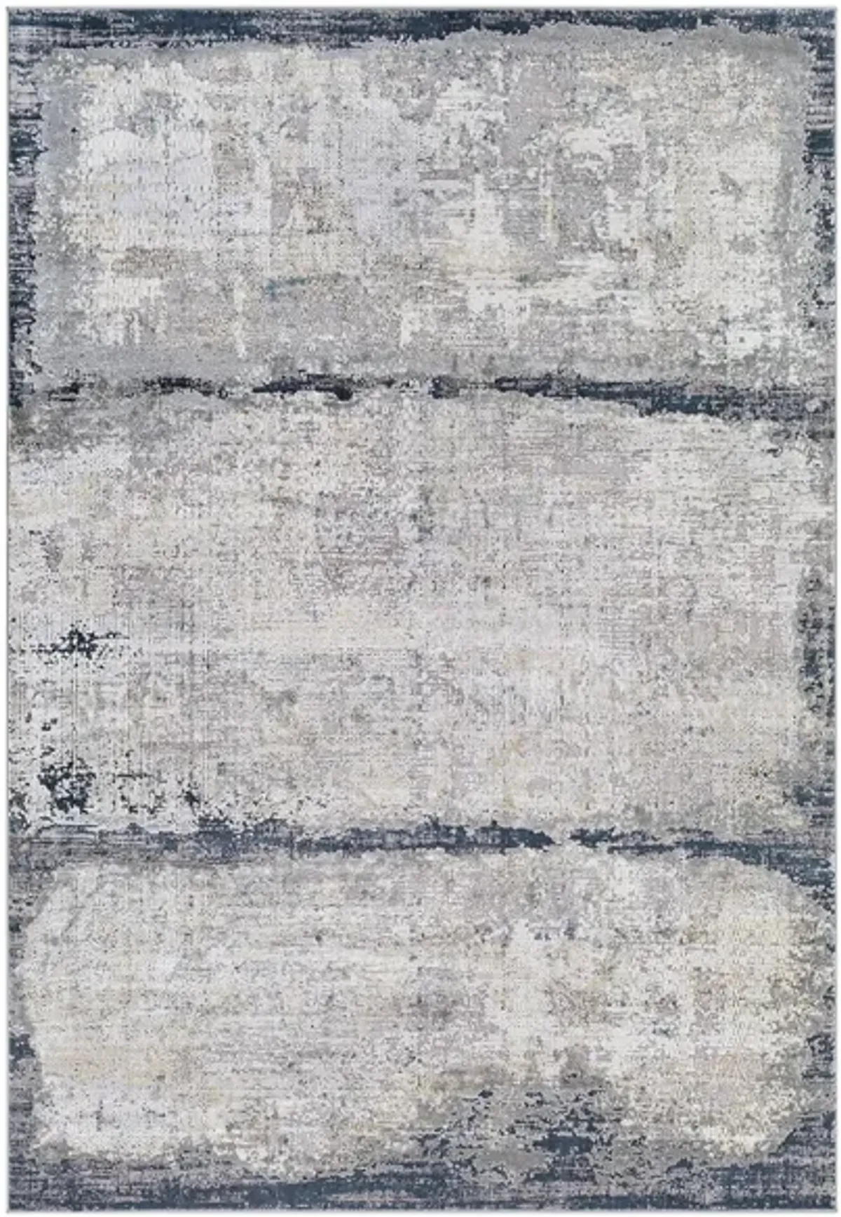 Norland Panel Rug in Charcoal, Light Gray, Khaki, Cream, Navy by Surya