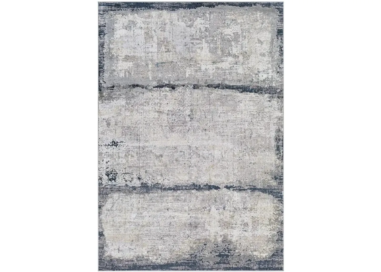 Norland Panel Rug in Charcoal, Light Gray, Khaki, Cream, Navy by Surya