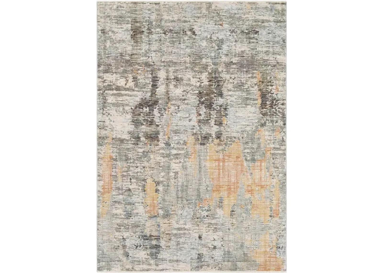 Presidential Mirage Rug in Lime, Peach, Burnt Orange, Pale Blue, Bright Blue, Ivory, Butter, Medium Gray, Charcoal by Surya