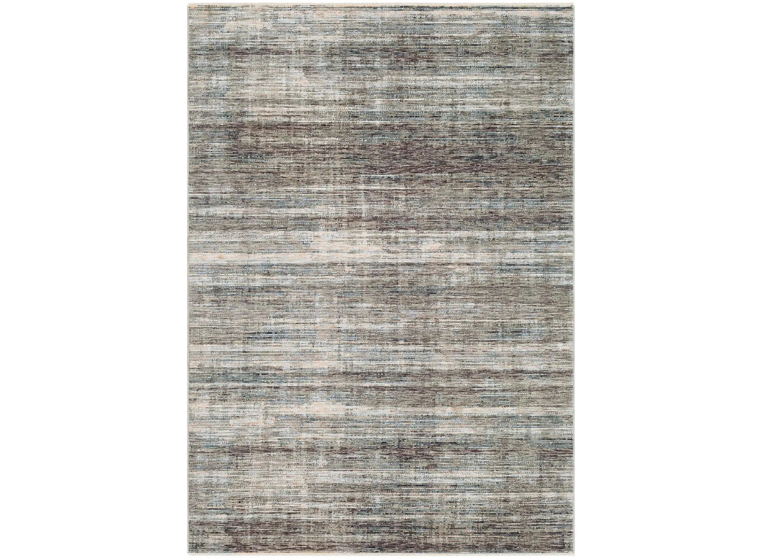 Presidential Banded Rug in Medium Gray, Charcoal, Ivory, Butter, Pale Blue, Bright Blue, Lime, Peach, Burnt Orange by Surya