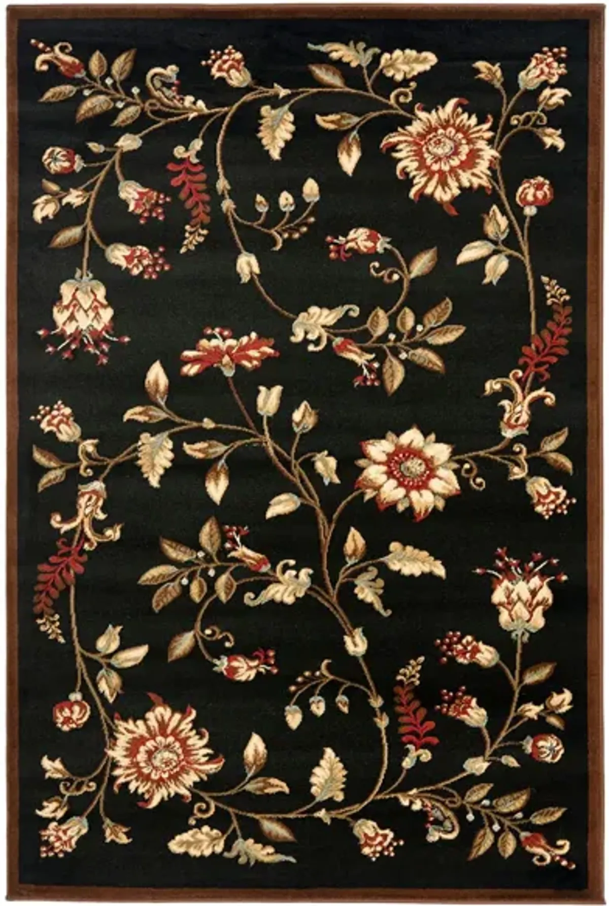 Abernethy Area Rug in Black / Multi by Safavieh