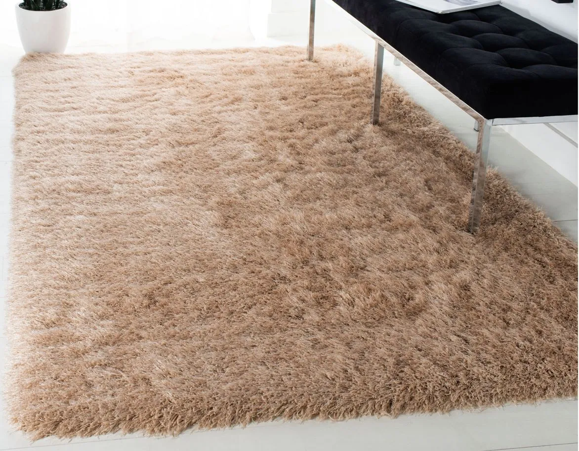 Venice Shag Area Rug in Champagne by Safavieh