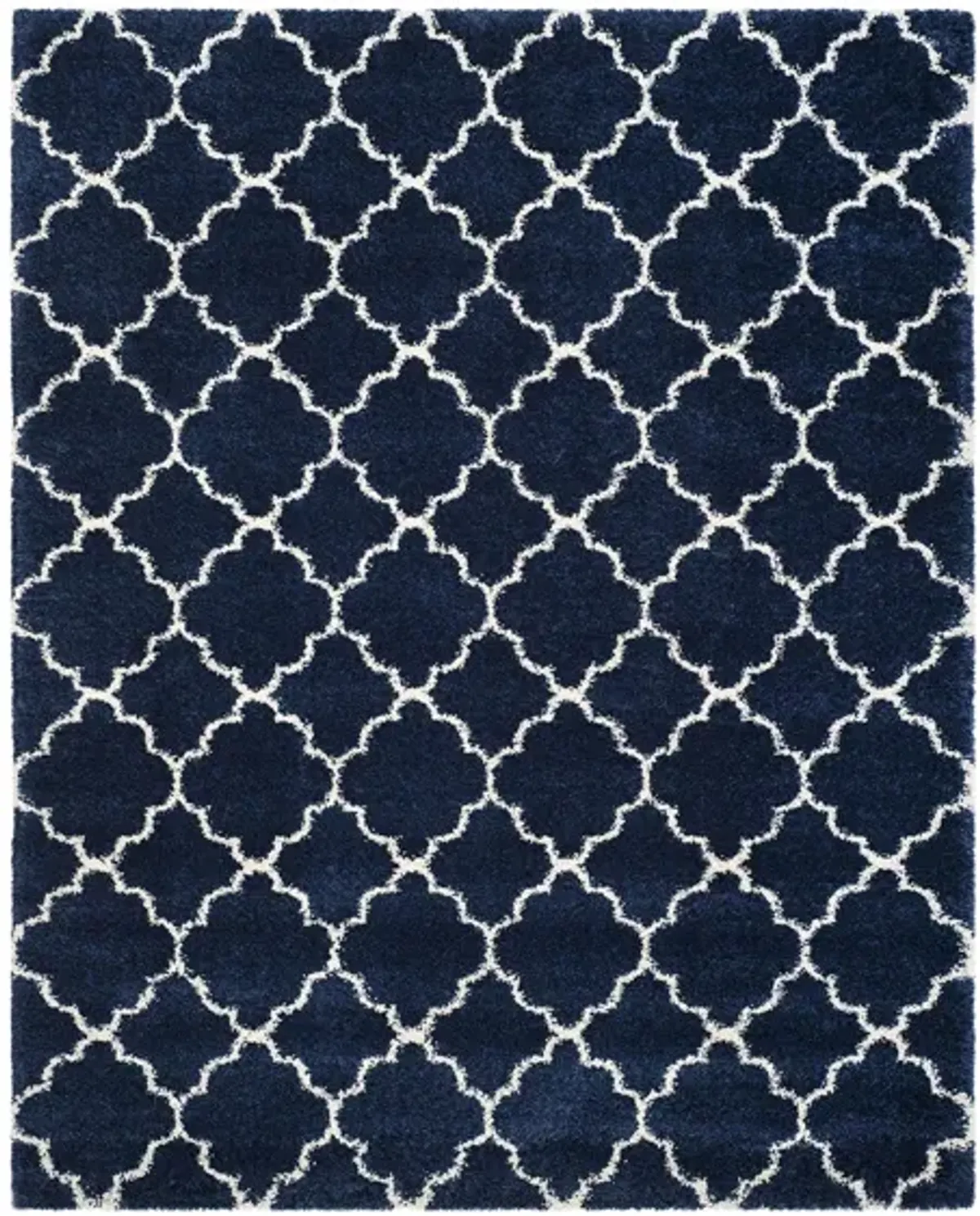 Hudson Shag Area Rug in Navy/Ivory by Safavieh