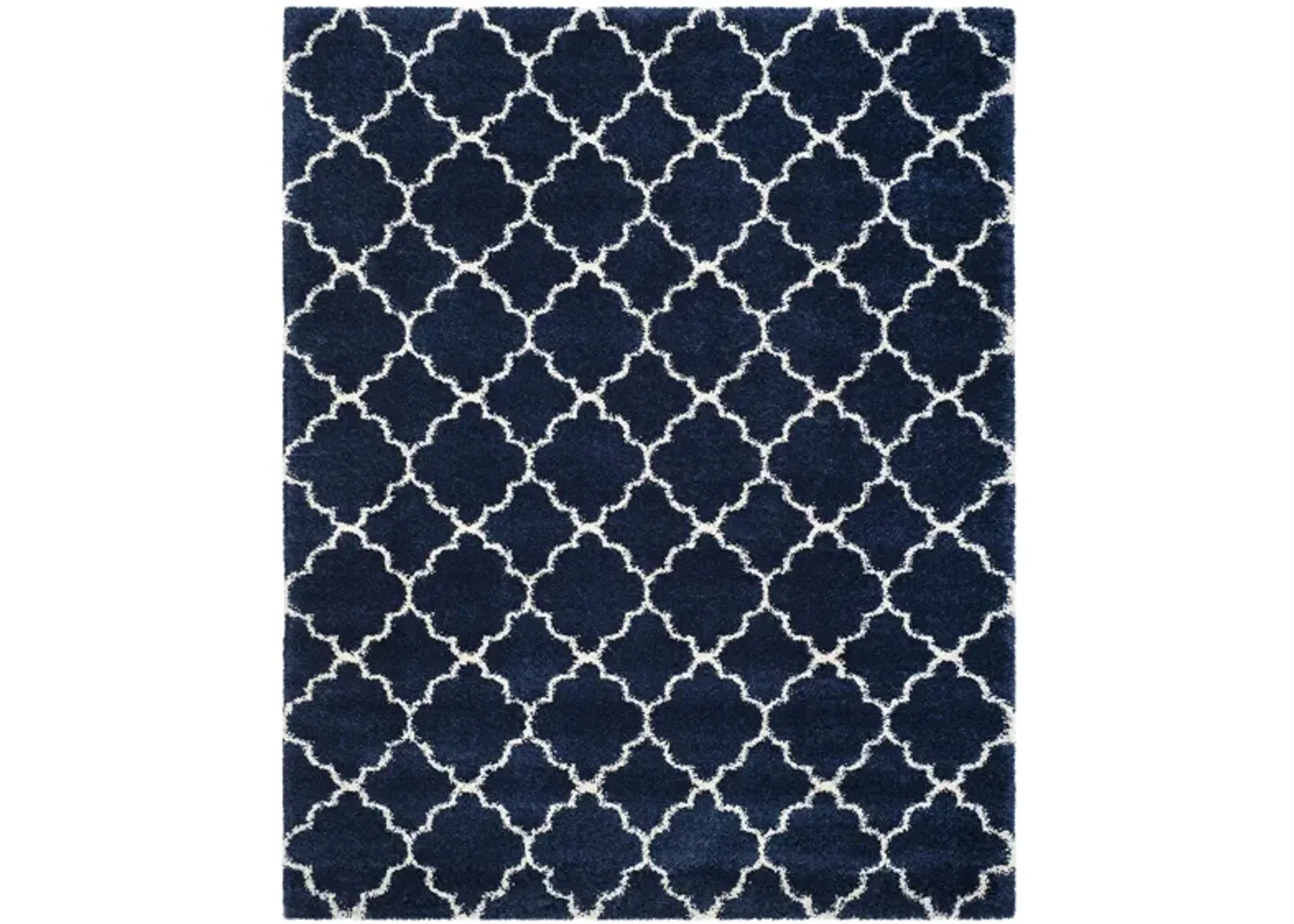 Hudson Shag Area Rug in Navy/Ivory by Safavieh