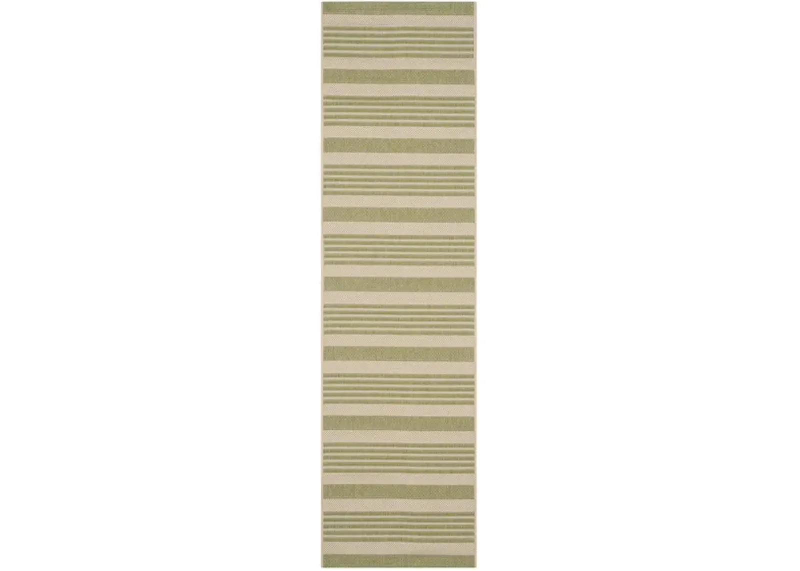 Courtyard Indoor/Outdoor Runner Rug in Beige & Sweet Pea by Safavieh