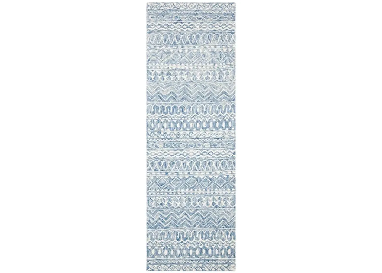 Kazuma Runner Rug in Blue & Ivory by Safavieh