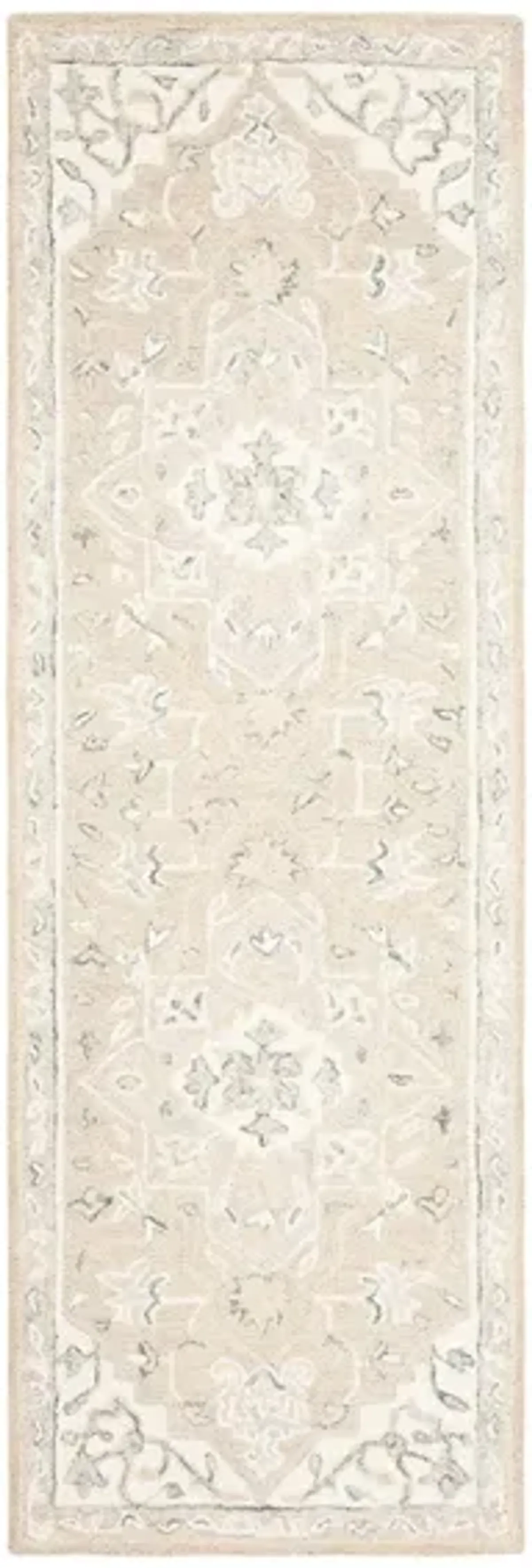 Turbo Runner Rug in Light Gray & Ivory by Safavieh