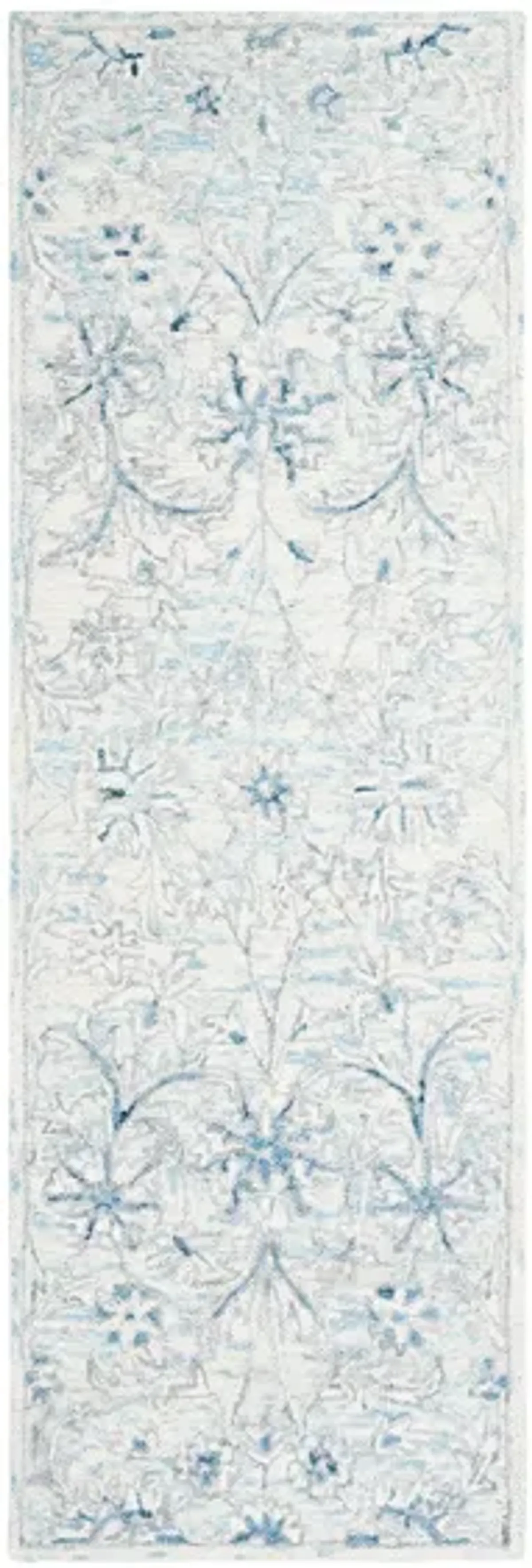 Kruse Runner Rug in Light Blue & Ivory by Safavieh