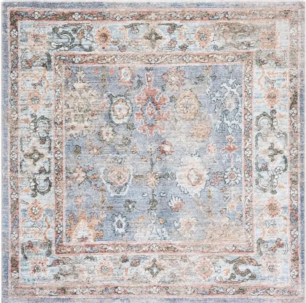 Jasmine Area Rug in Blue & Gold by Safavieh