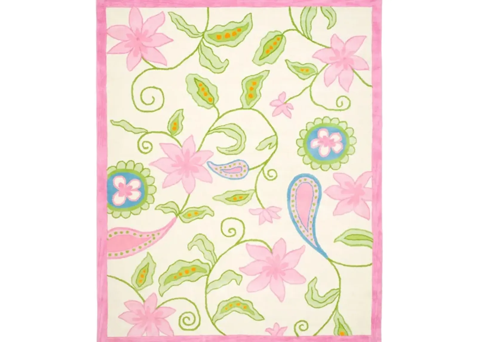 Arlequin Kid's Rug in Ivory/Pink by Safavieh