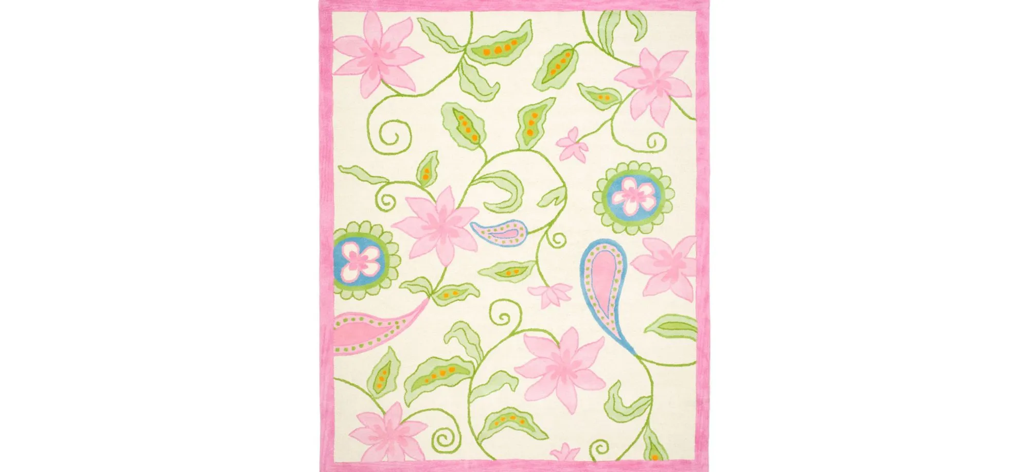 Arlequin Kid's Rug in Ivory/Pink by Safavieh