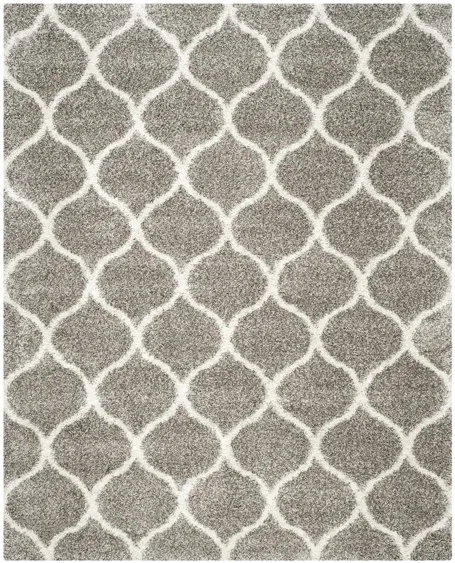 Hudson Shag Area Rug in Grey/Ivory by Safavieh