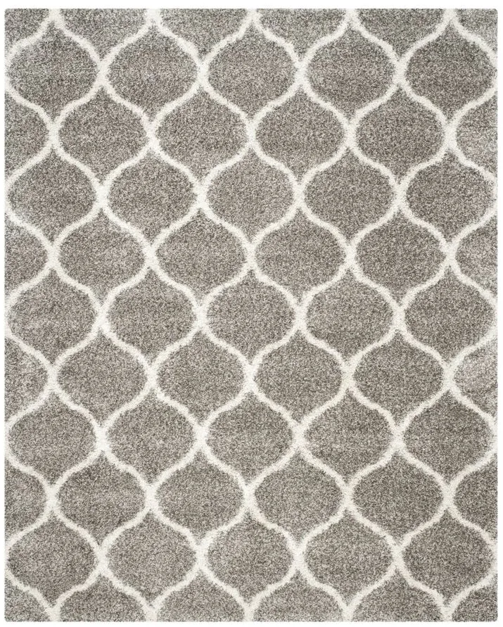 Hudson Shag Area Rug in Grey/Ivory by Safavieh