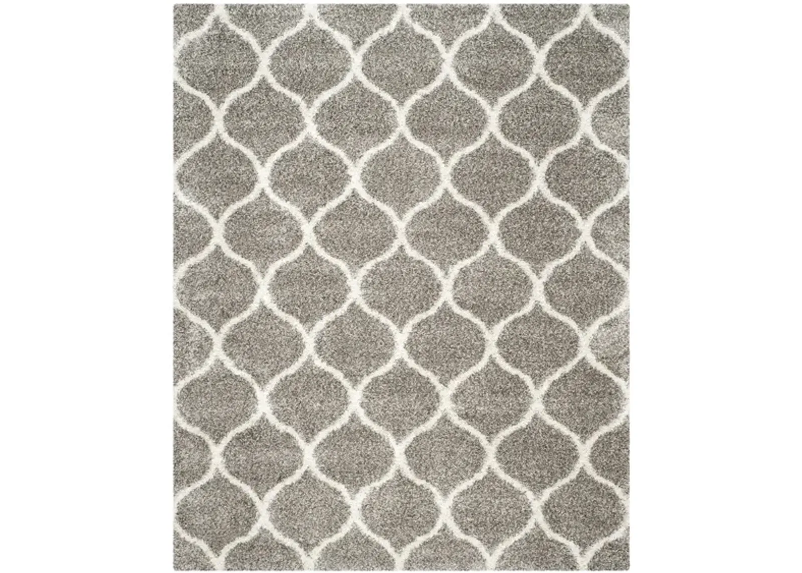 Hudson Shag Area Rug in Grey/Ivory by Safavieh