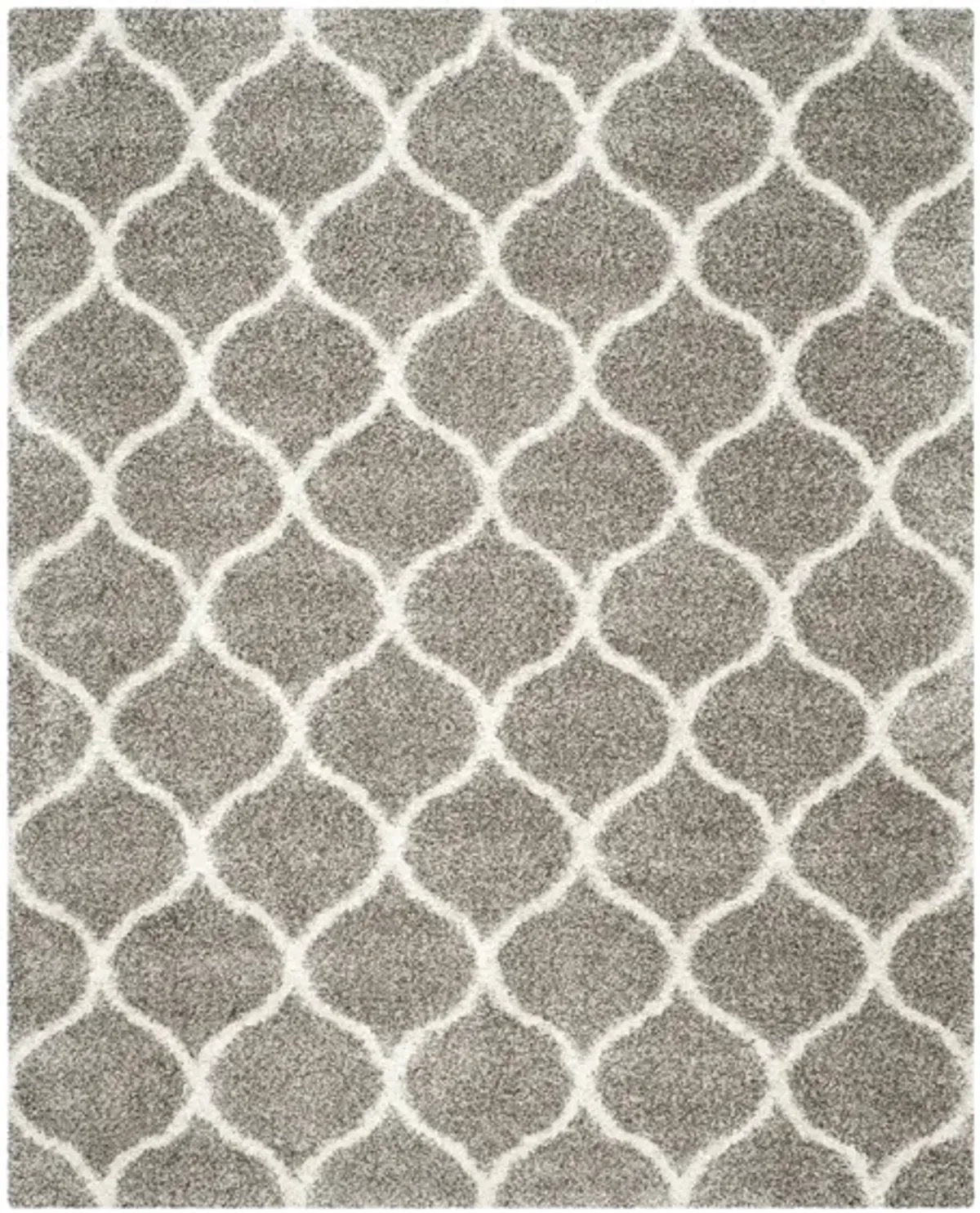 Hudson Shag Area Rug in Grey/Ivory by Safavieh