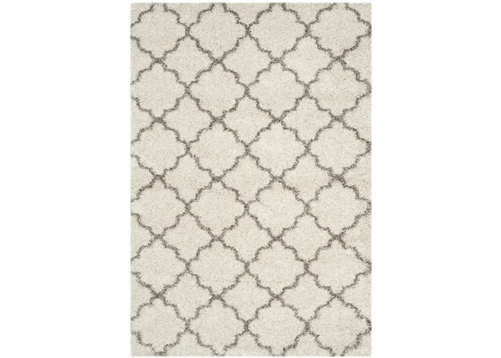 Hudson Shag Area Rug in Ivory/Grey by Safavieh