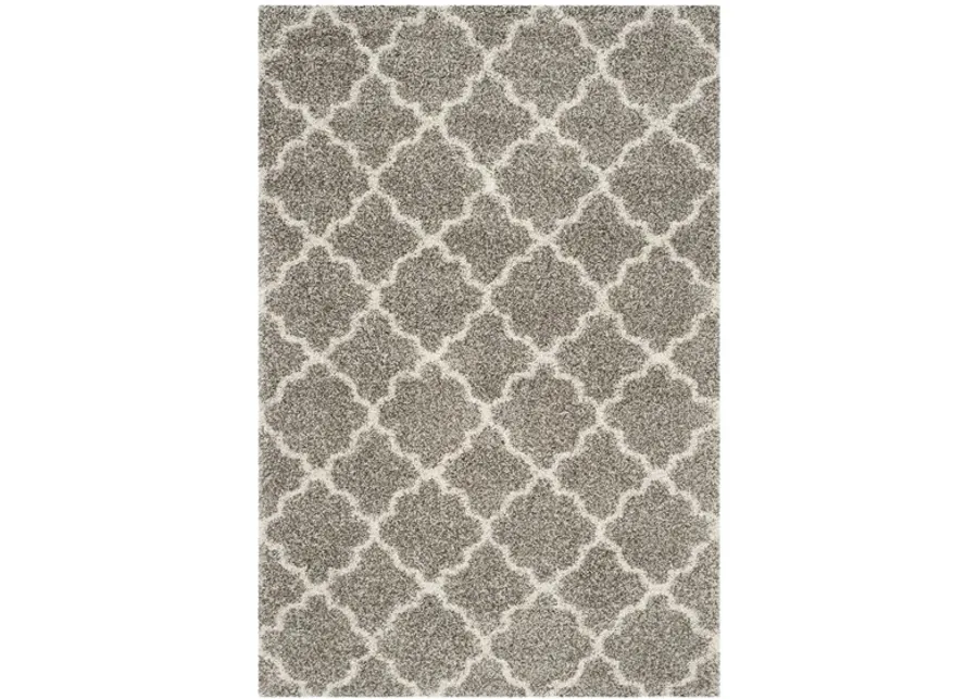 Hudson Shag Area Rug in Grey/Ivory by Safavieh