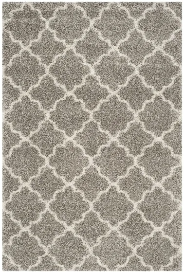 Hudson Shag Area Rug in Grey/Ivory by Safavieh