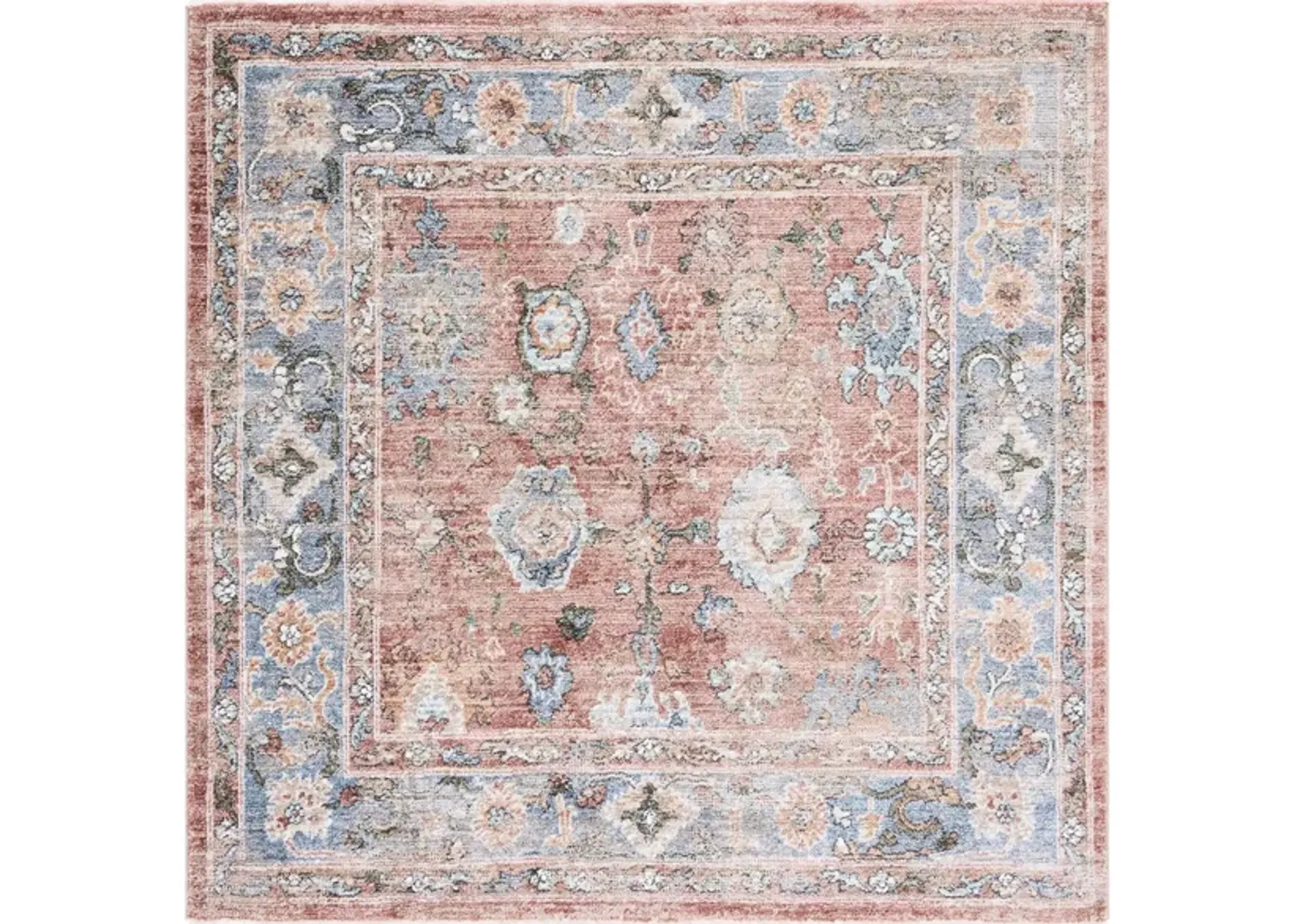 Jasmine Area Rug in Rust & Blue by Safavieh