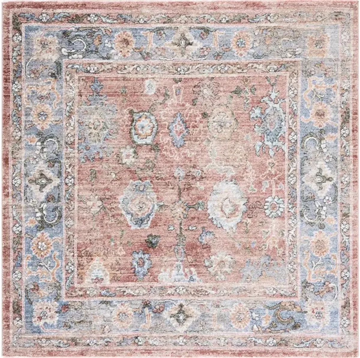 Jasmine Area Rug in Rust & Blue by Safavieh