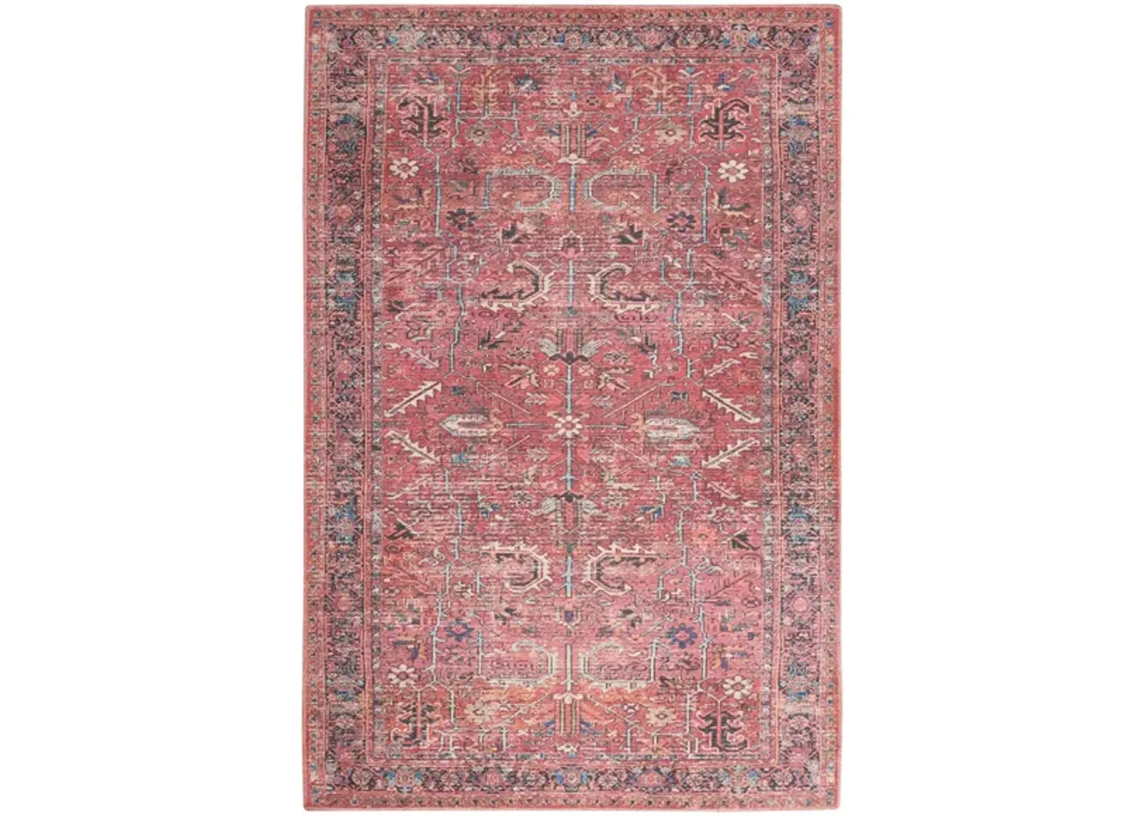 Nicole Curtis Aarquelle Area Rug in Brick by Nourison