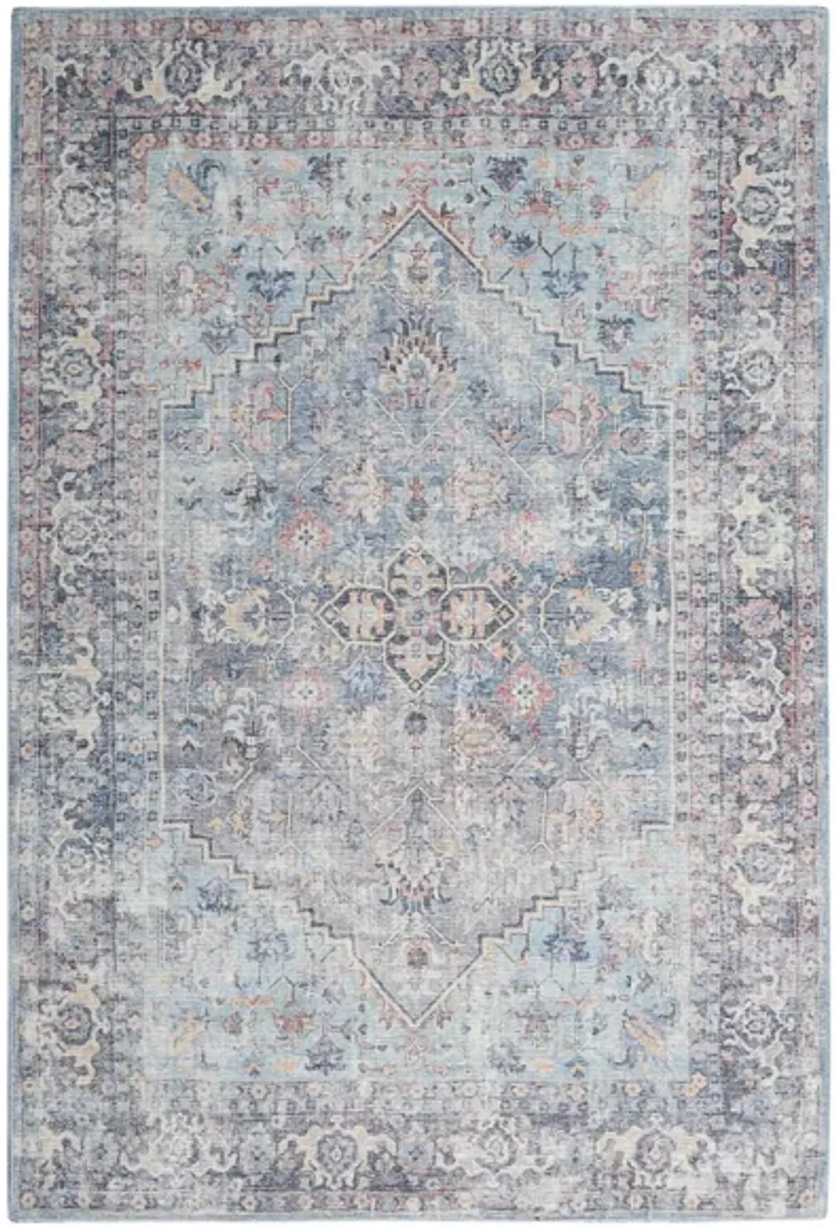 Nicole Curtis Albuquerque Area Rug in Light Gray/Blue by Nourison