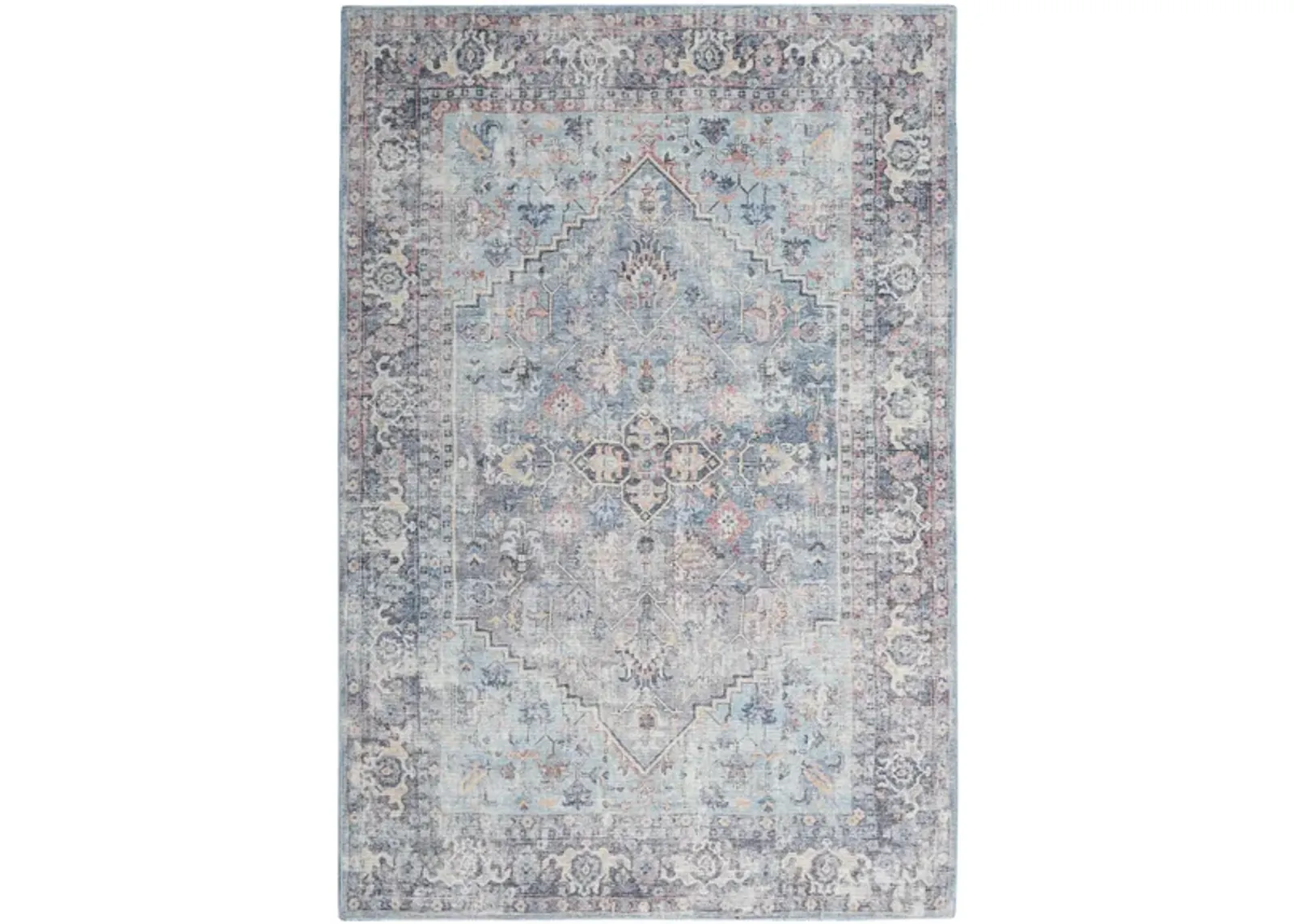 Nicole Curtis Albuquerque Area Rug in Light Gray/Blue by Nourison