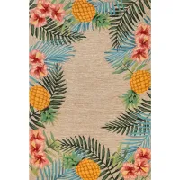 Liora Manne Ravella Tropical Indoor/Outdoor Area Rug in Neutral by Trans-Ocean Import Co Inc