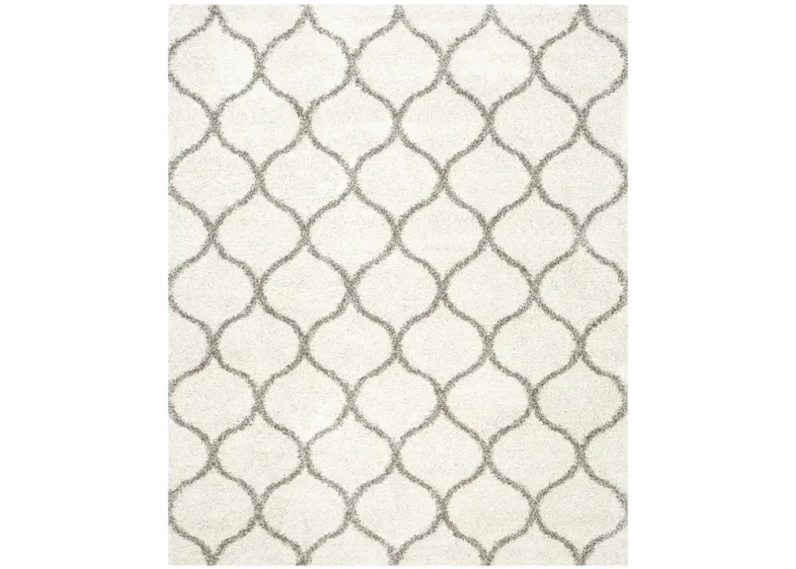 Hudson Shag Area Rug in Ivory/Grey by Safavieh