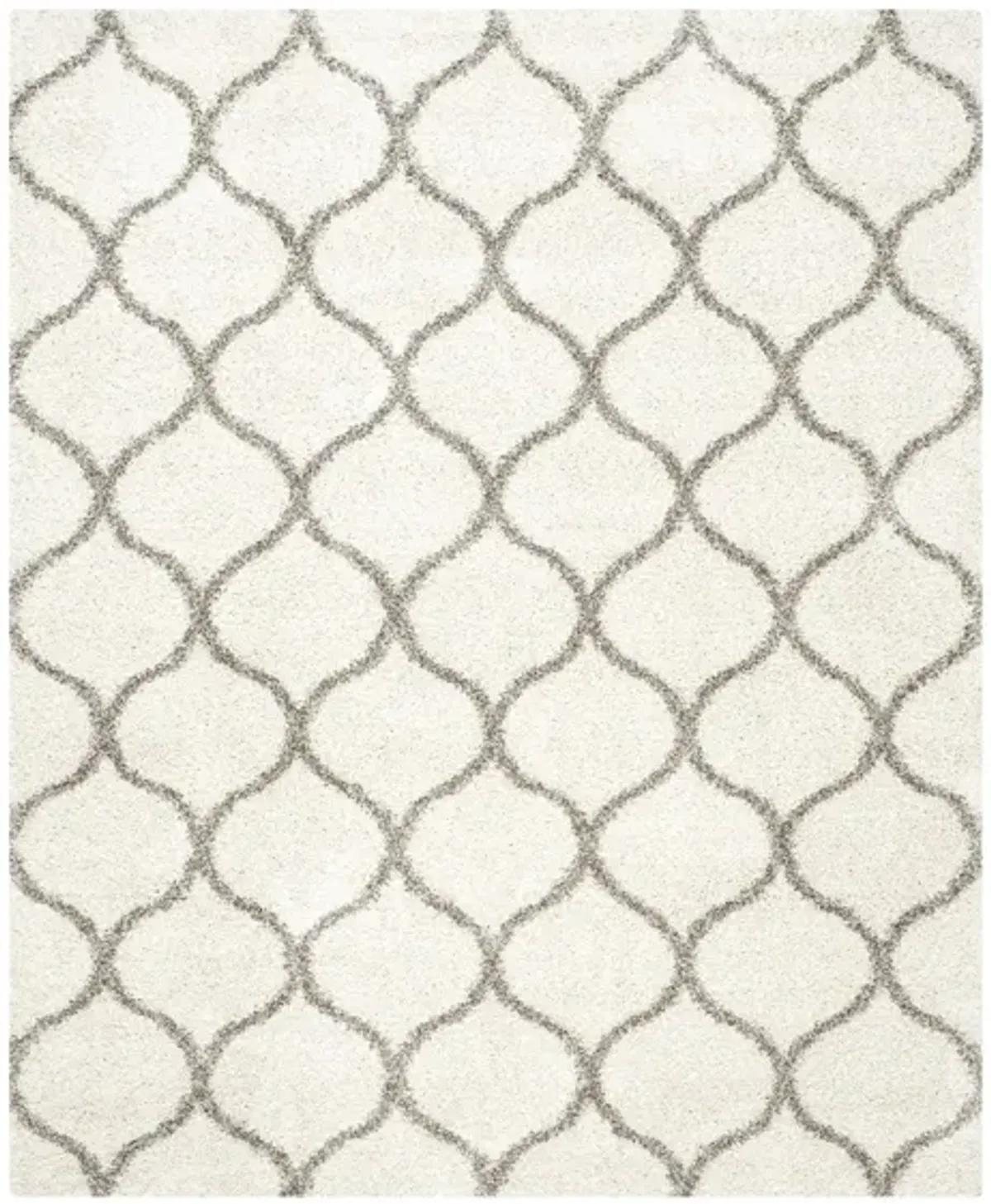 Hudson Shag Area Rug in Ivory/Grey by Safavieh