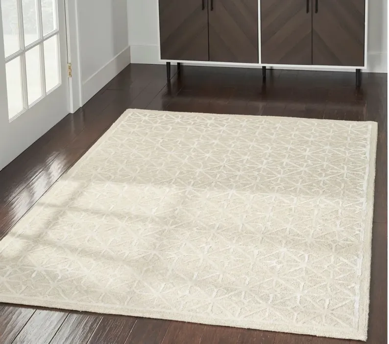 Nicole Curtis Caerthe Area Rug in Ivory by Nourison