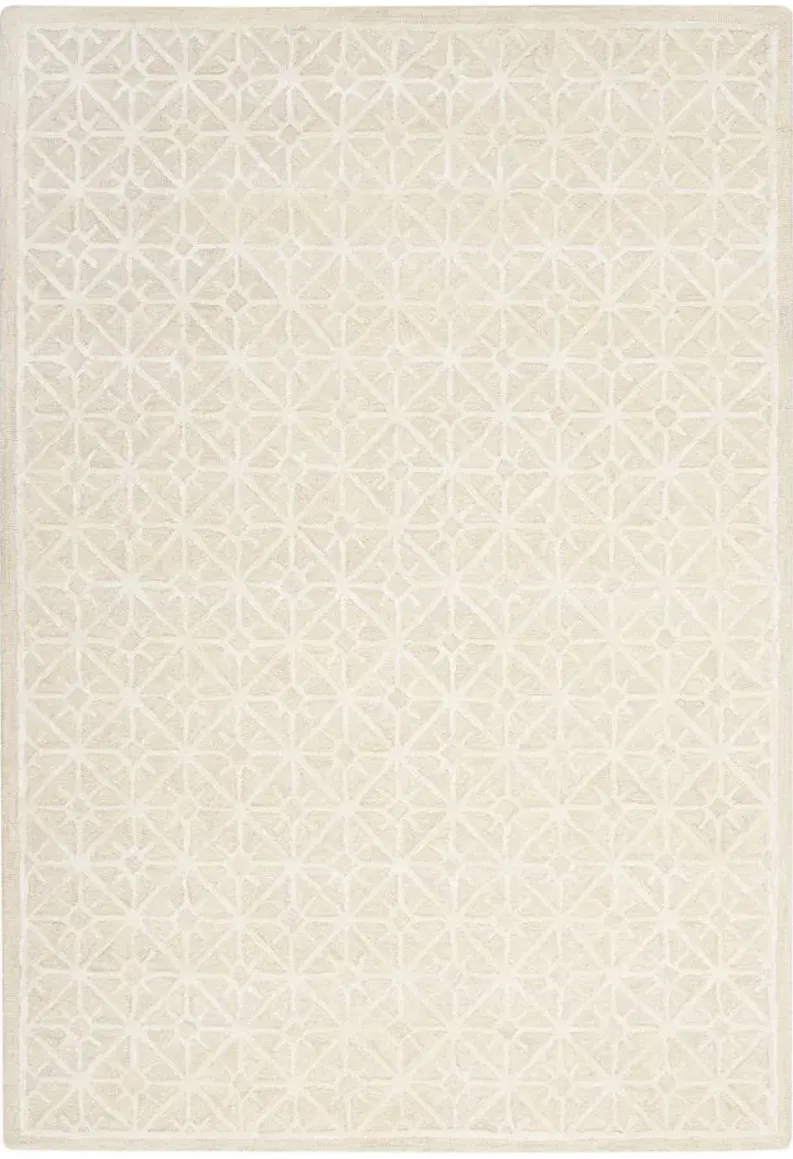 Nicole Curtis Caerthe Area Rug in Ivory by Nourison