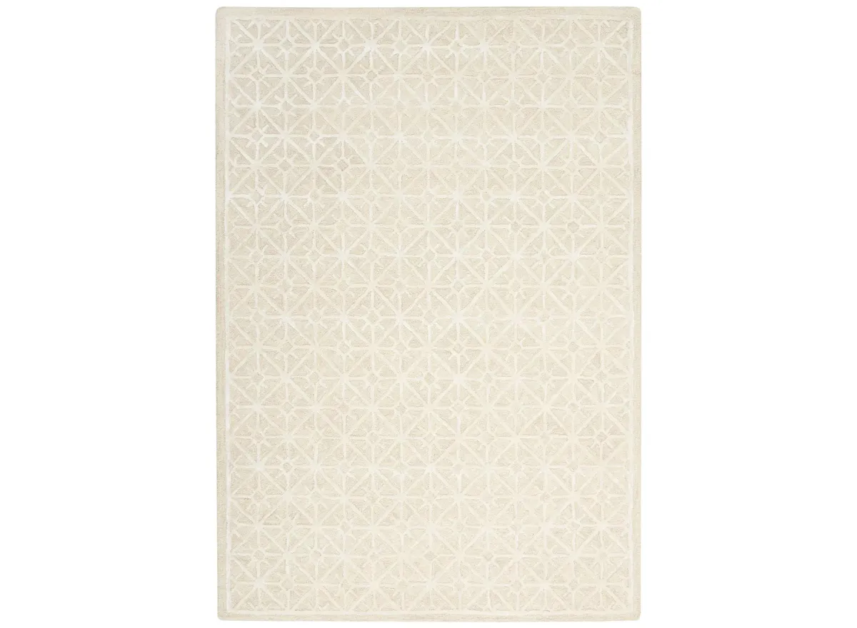 Nicole Curtis Caerthe Area Rug in Ivory by Nourison