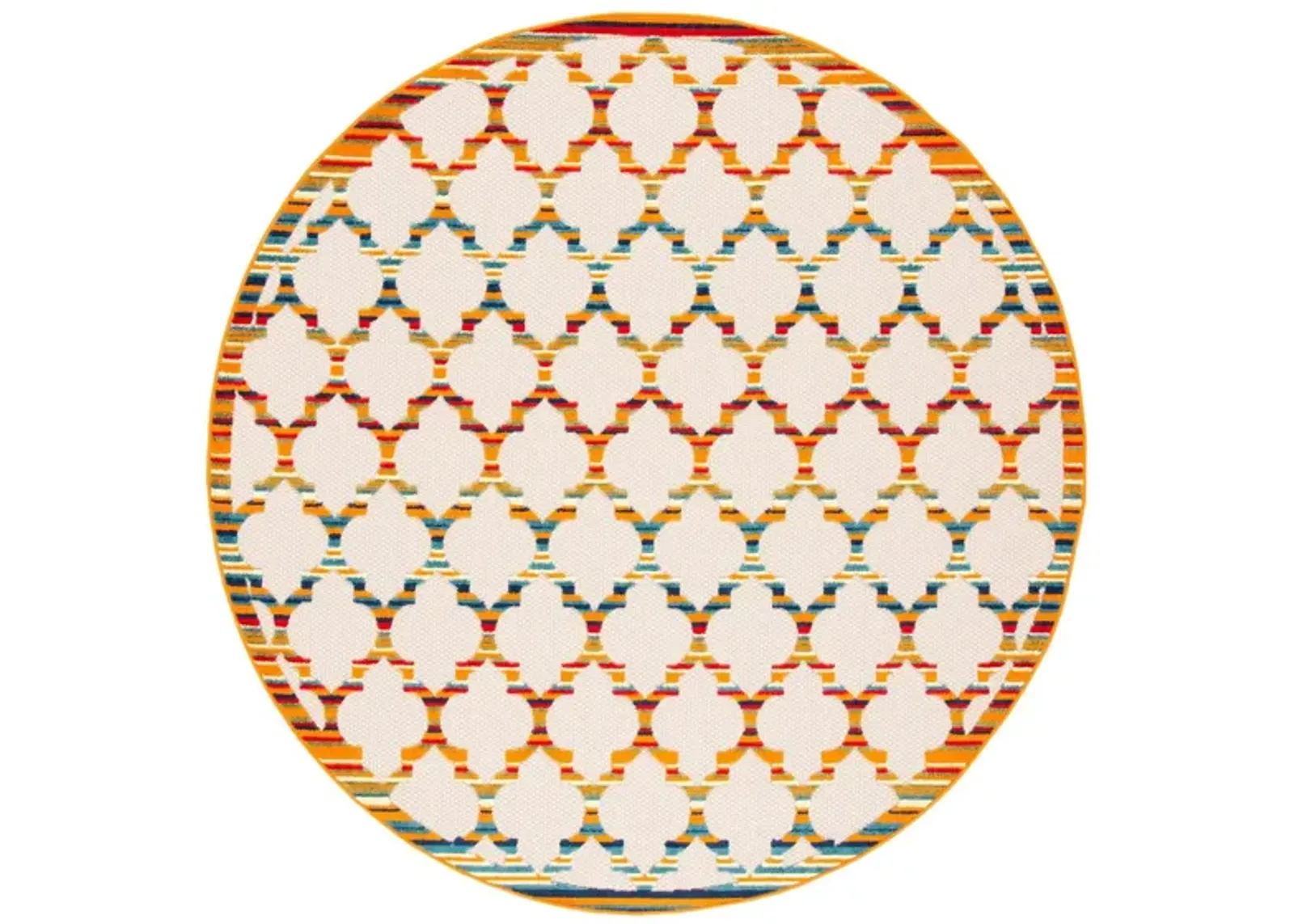 Cabana I Area Rug in Ivory & Orange by Safavieh