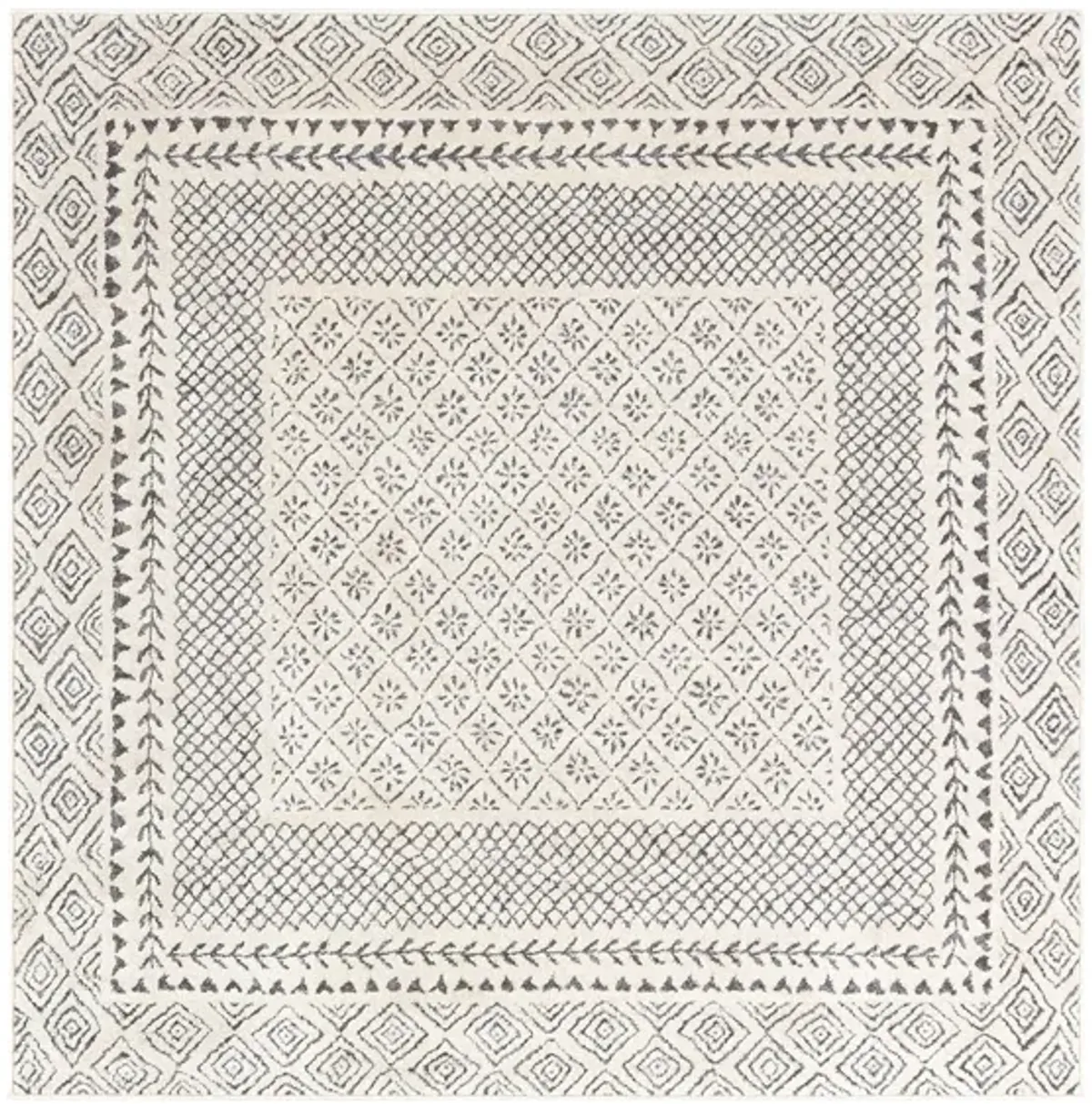 Bahar Area Rug in Medium Gray, Beige, Charcoal by Surya