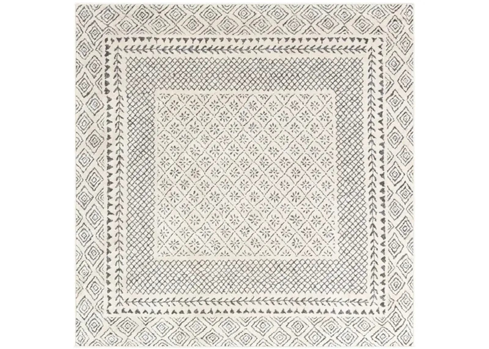 Bahar Area Rug in Medium Gray, Beige, Charcoal by Surya