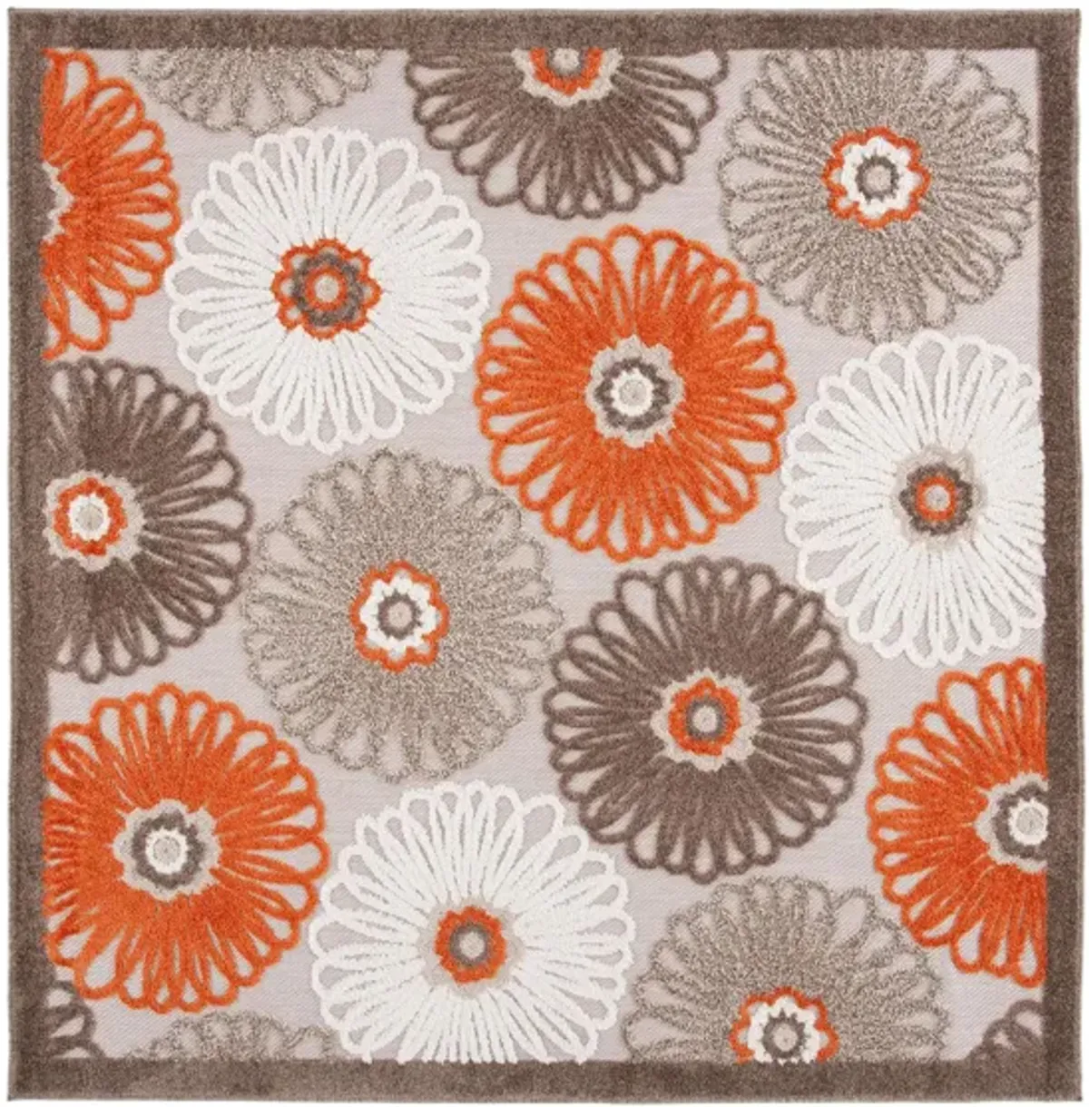 Cabana IV Area Rug in Beige & Orange by Safavieh