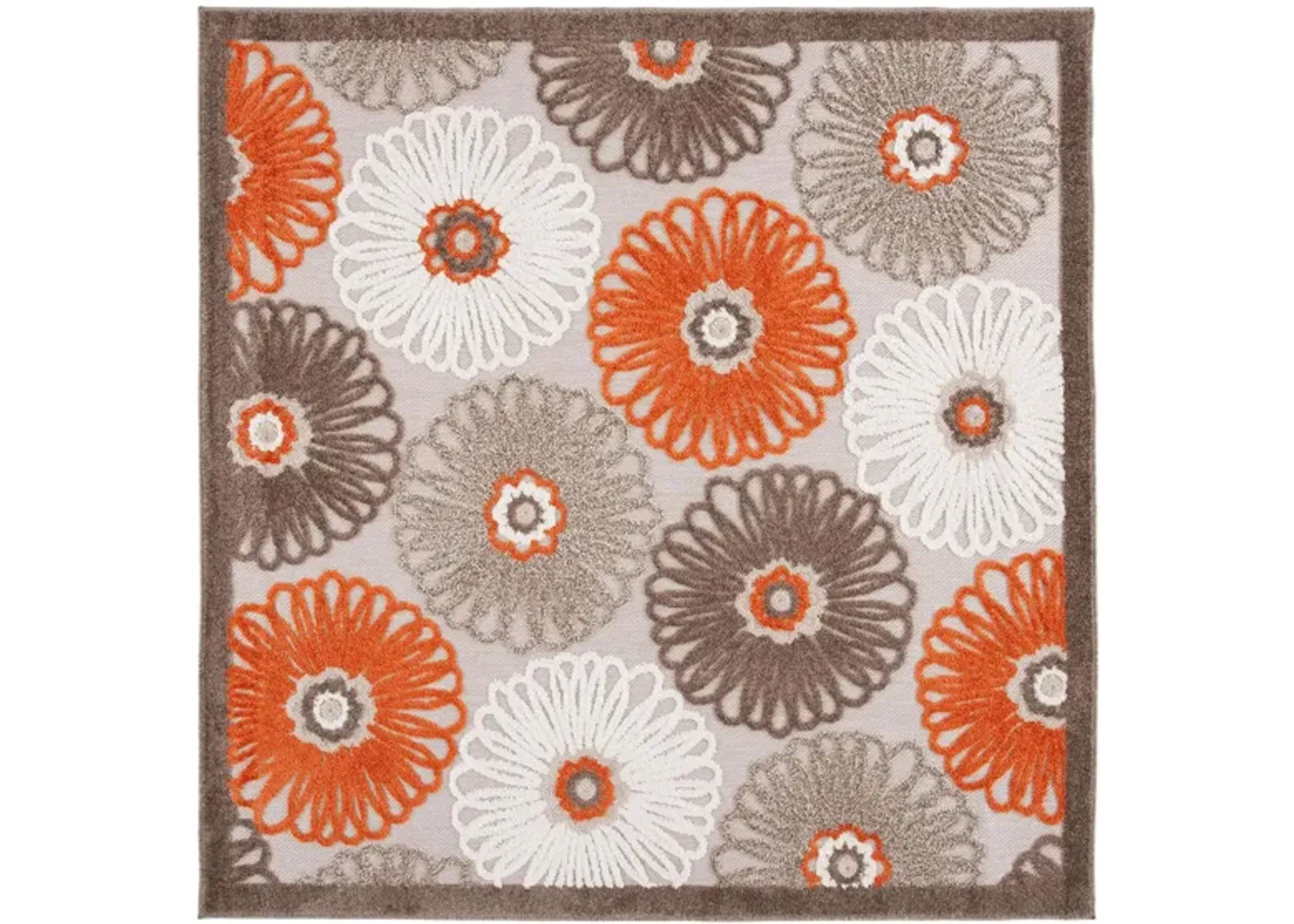 Cabana IV Area Rug in Beige & Orange by Safavieh