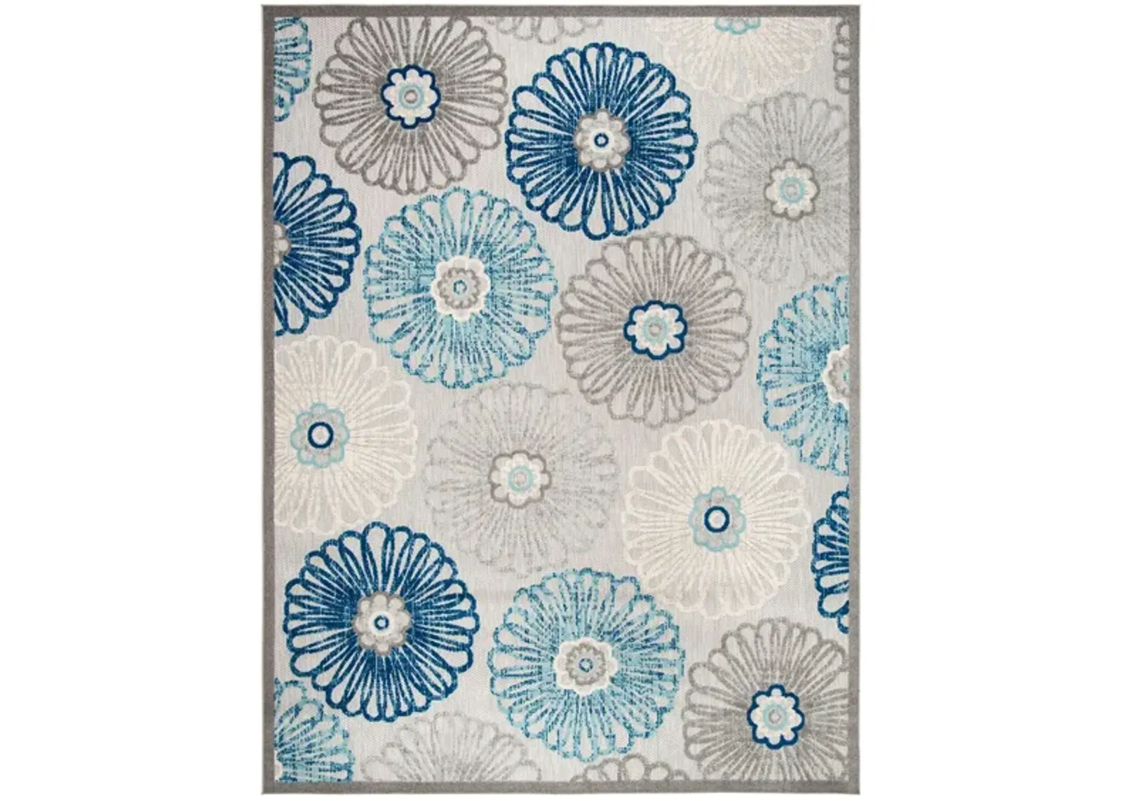 Cabana V Area Rug in Gray & Blue by Safavieh