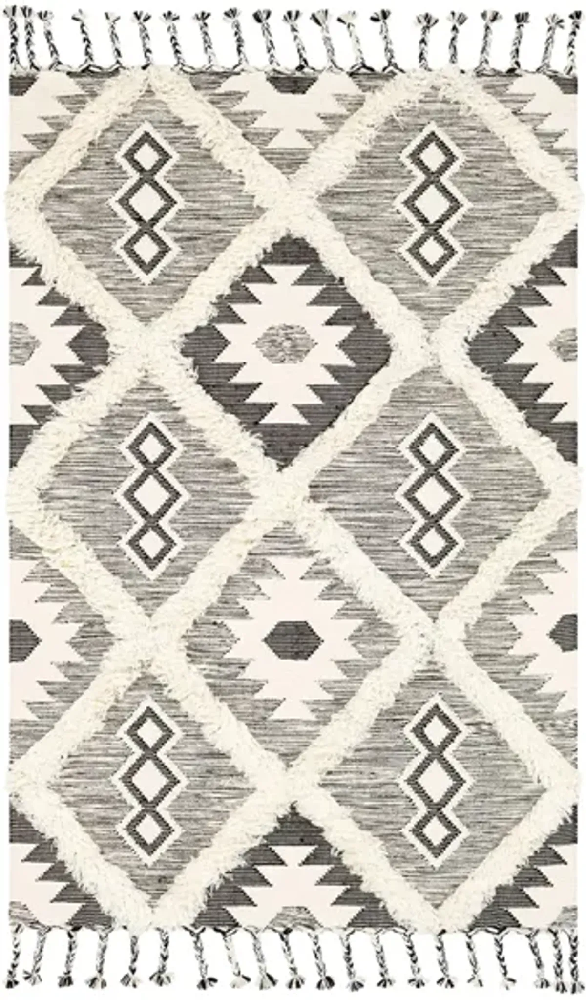 Apache Area Rug in Black, Cream by Surya