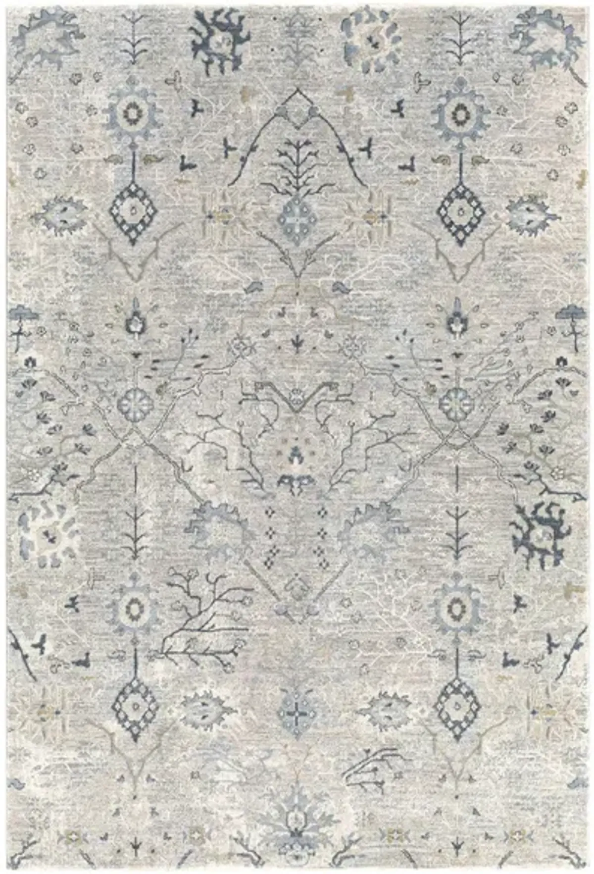 Glynn Kandor Area Rug in Khaki, Ivory, Denim, Green by Surya