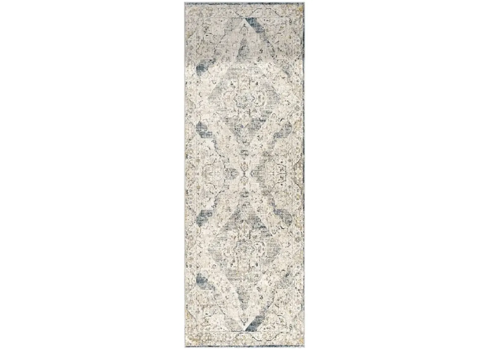 Caerdyf Goodwick Area Rug in Gray, Denim, Blue by Surya